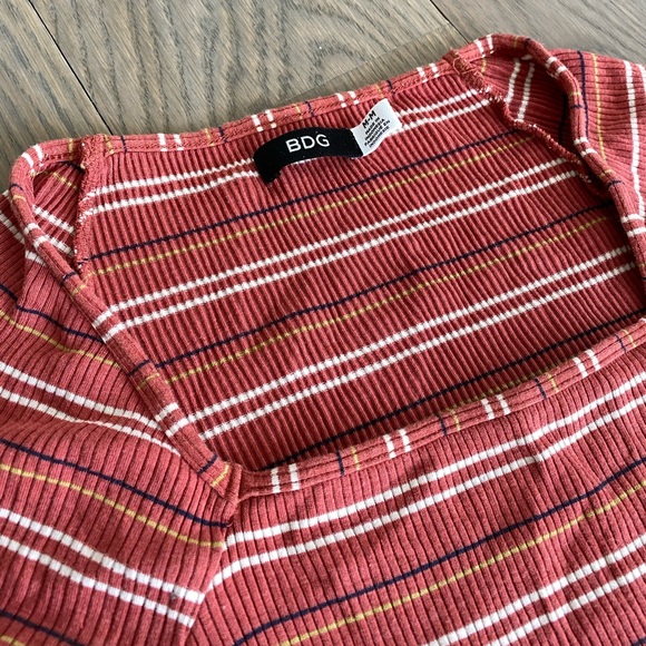 BDG Striped Ribbed Square-neck Dress - Picture 3 of 5